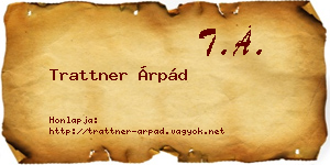 Trattner Árpád névjegykártya